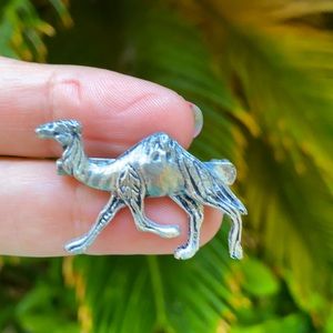Vintage Silver Camel Brooch
